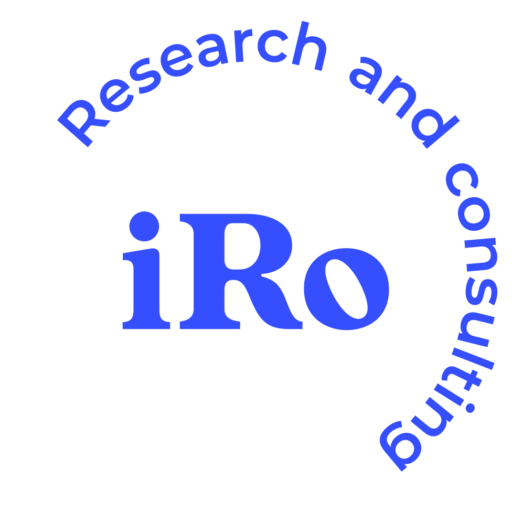 Iro Researchin sininen logo